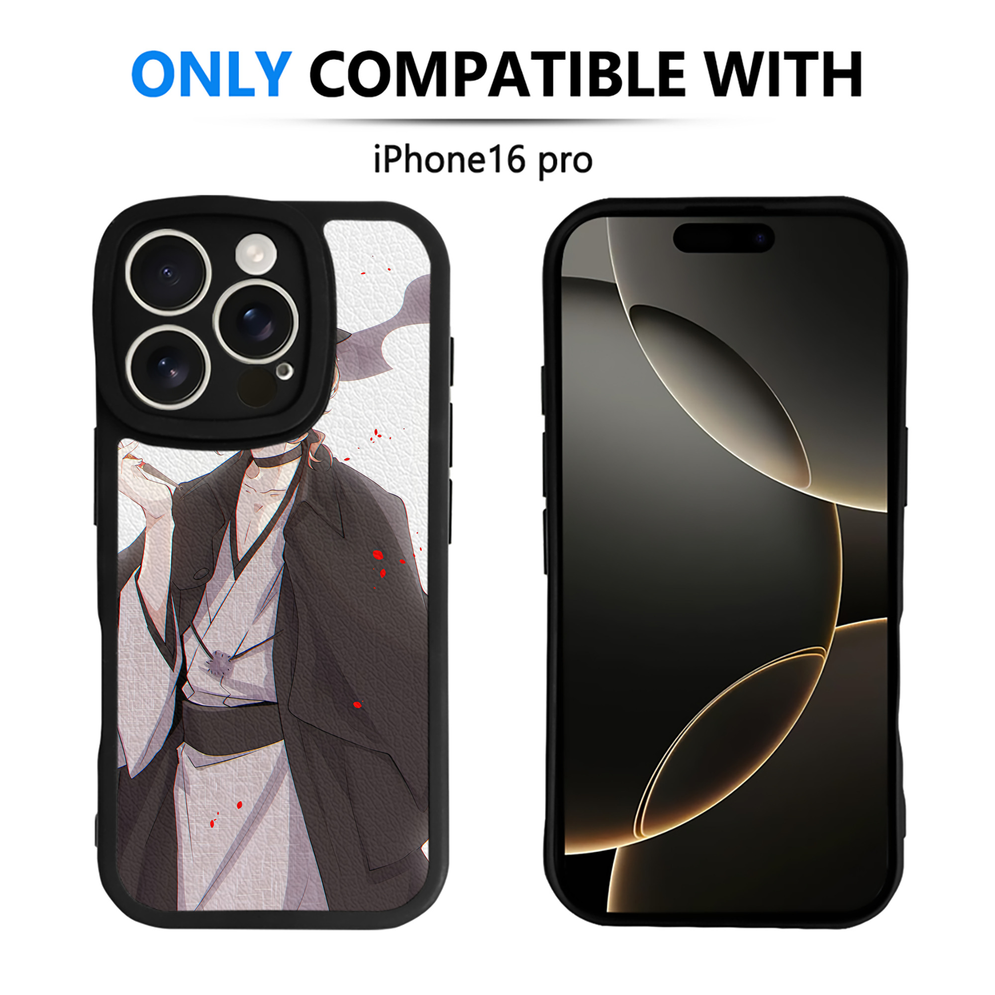 （画像用） 文豪ストレイドッグス Bungo Stray Dogs 【iPhone 16シリーズ対応】シリコンスマホケース（レザー調） 材質：シリコン